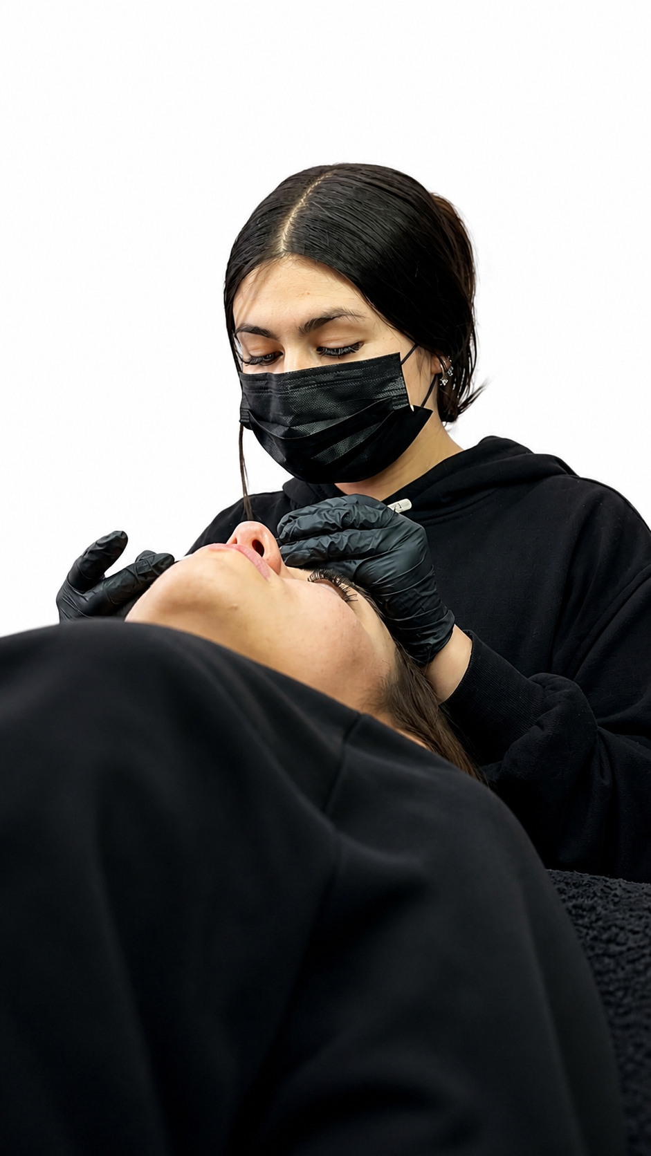 Procedimiento profesional de pestañas en Barbara Studio